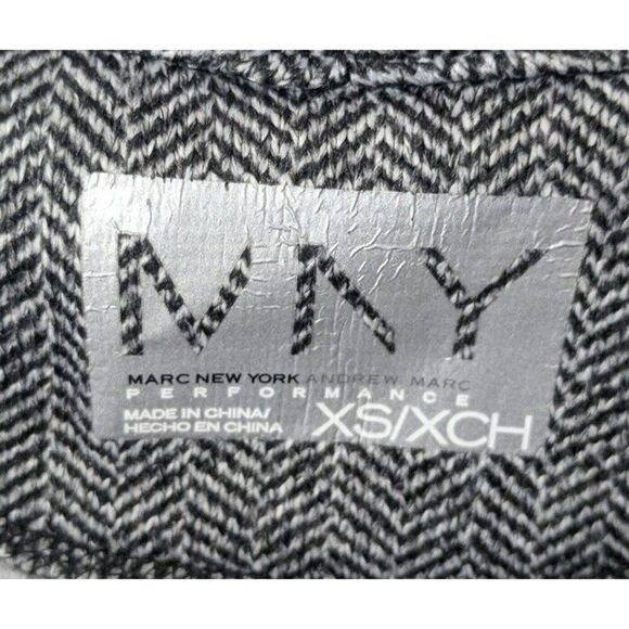 Marc ny performance Black Gray Womens Jacket XS Coat Lined Zip Up - Picture 4 of 4